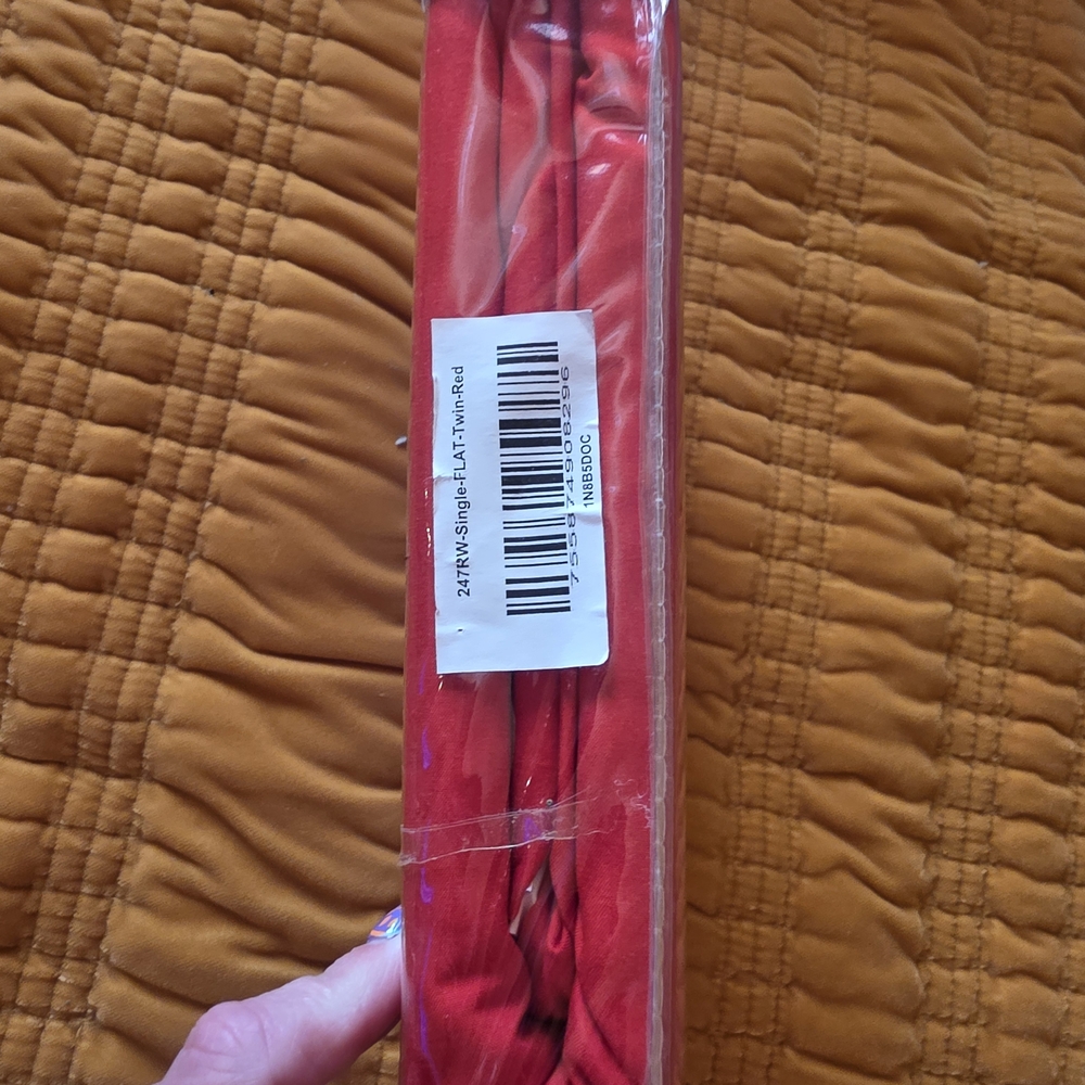 Red Flat Sheet Twin/XL - Picture 3 of 5